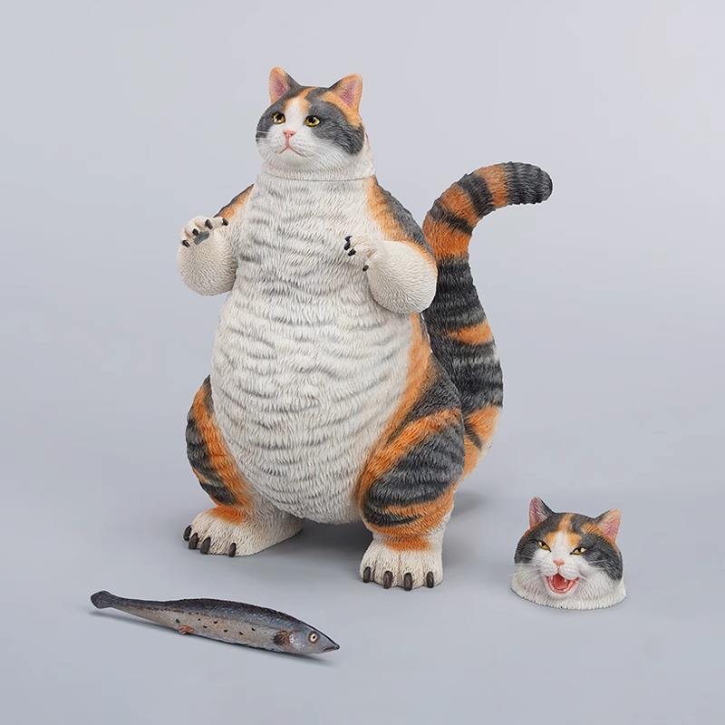 JXK Goss Meow 외계인 컬러 시뮬레이션 고양이 모델 창조적 인 동물 유행 놀이 손으로 만든 수지 데스크탑 장식품