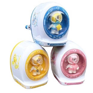Space capsule astronaut pencil sharpener Primary School students Special School Supplies gift 3D cartoon hand pencil sharpener wholesale