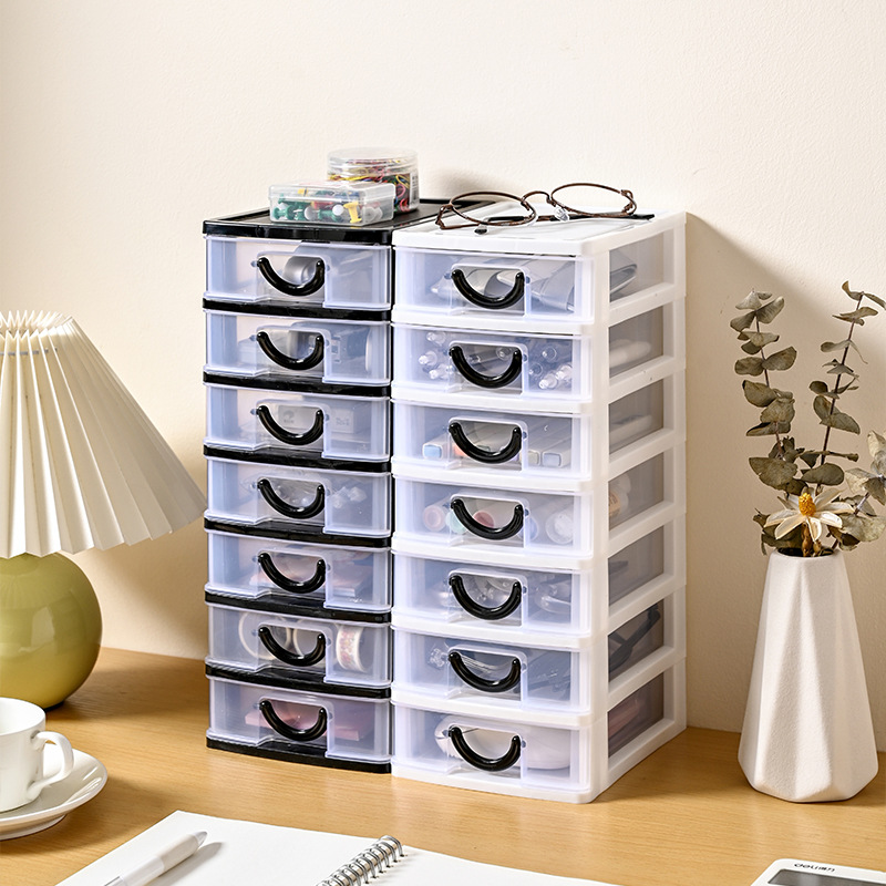 Export Cross-Border Plastic Multi-Layer Storage Box Jewelry Storage Cabinet Desktop Cosmetics Drawer-Type Seven-Layer Storage Cabinet