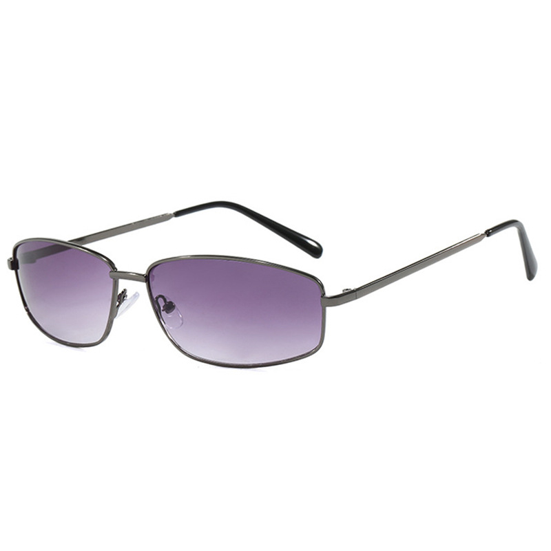 Nueva moda, tendencia de metal, gafas de sol rectangulares retro, personalidad europea y americana, gafas de sol para exteriores de alta gama