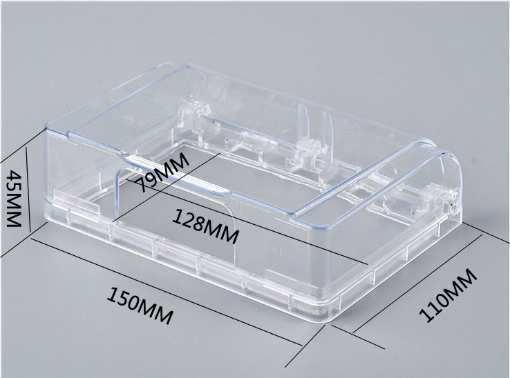 Manufacturer wholesale 118 type splash-proof box self-adhesive dual-post adhesive plug waterproof cover small size six-hole waterproof box