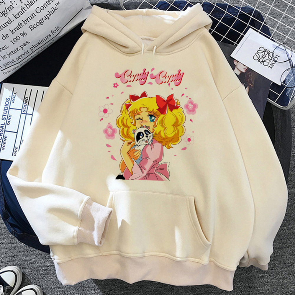 Candy Candy Anime hoodies women aesthetic setwear Hooded Shi