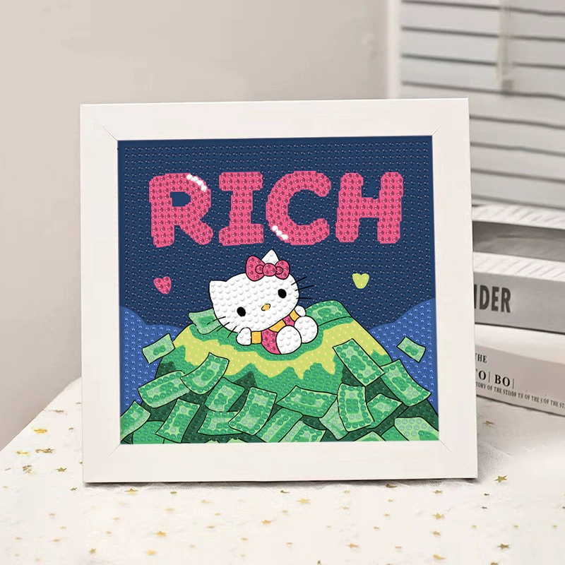 Набор для алмазной вышивки (Sanrio) Пикачу в раме, 17×17 см, комплект для полного стежка DIY