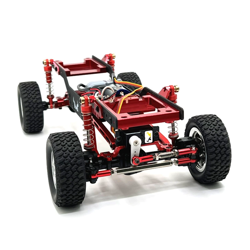 Remote control car with accessories, suitcase, scale 1:12, shock absorber