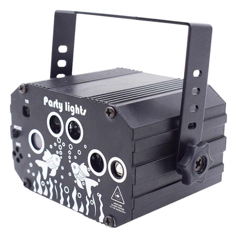 Nueva fantasía láser Luz etapa lámpara bar KTV lámpara de flash DJ controlado por voz disco fiesta lámpara de proyección atmósfera lámpara