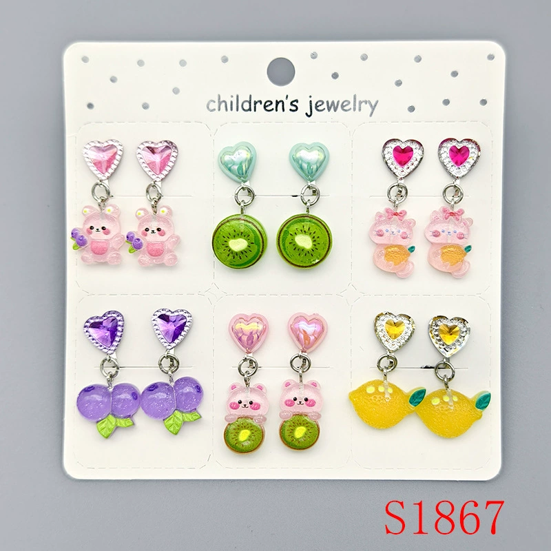 Кукольные серьги для принцессы, заушные клипсы, без pierced ears