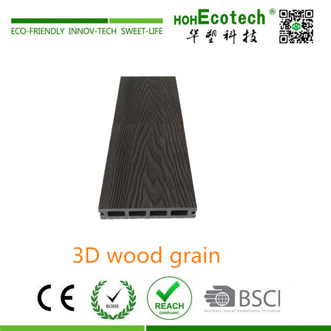 Madera Plástico 3D WPC piso generación cuadrado agujero 140*25 protección del medio ambiente plástico material de madera jardín decoración al aire libre anticorrosión madera image 4