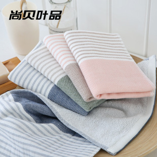 Manufacturer Wholesale Pure Cotton 2-Count Gauze Kindergarten Kidsren's Towel Stripesd Soft Absorbent Kidsren's Cotton Small Towel