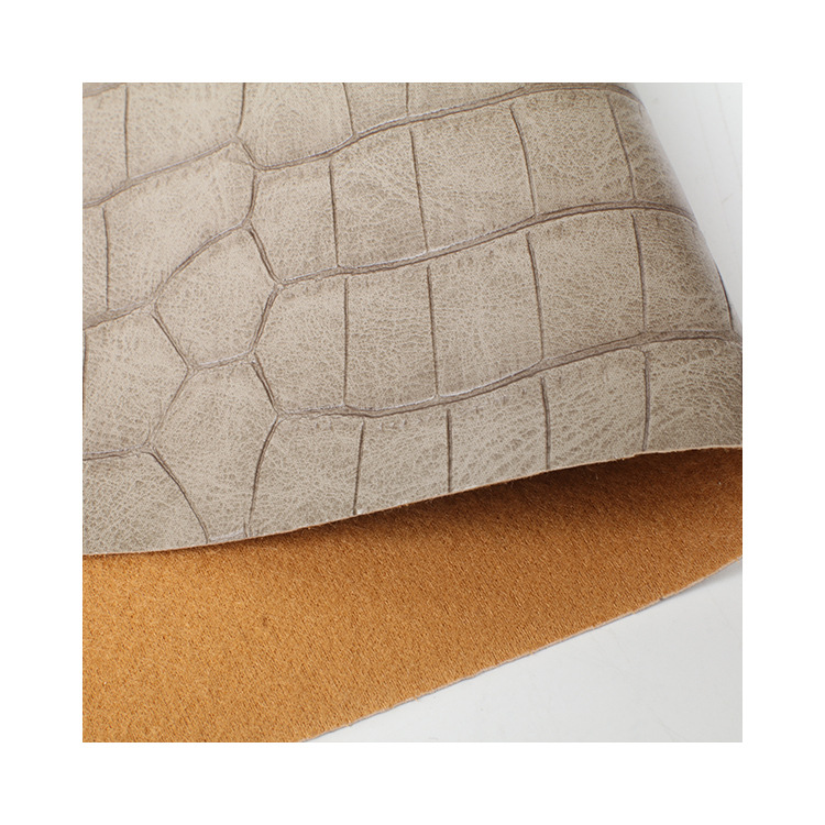 Factory Direct Supply of New Pvc Leather 1.2mm Crocodile Pattern Brushed Bottom Leather Handbag Luggage Decorative Soft Fabric