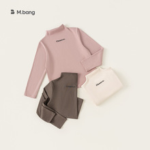 宥宝童装儿童半高领打底衫秋冬新款女童长袖上衣纯色男童内T恤