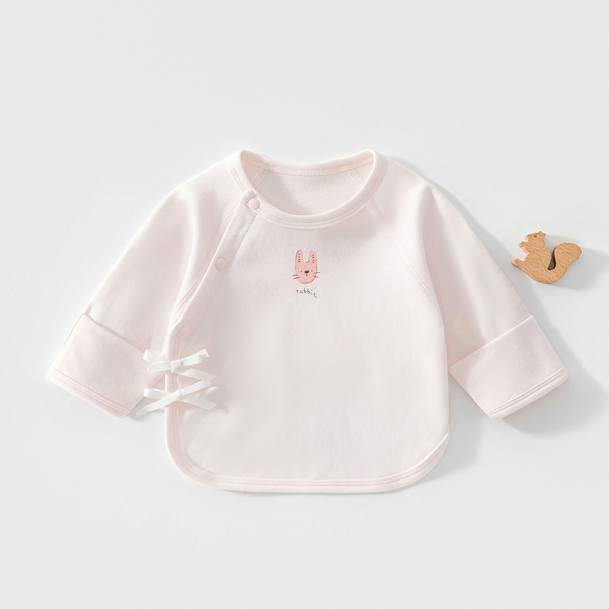 Newborn Baby Half-Back Shirt 0-3 Months, Hospital Delivery Room, Newborn Boys and Girls Clothing, Class A Pure Cotton Spring/Autumn Top, Size 52