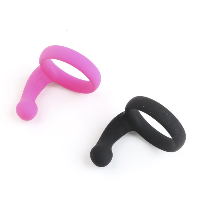 Silicone Penis Sleeve with Prostate Massager and Locking Ring, Pink — detail image 3