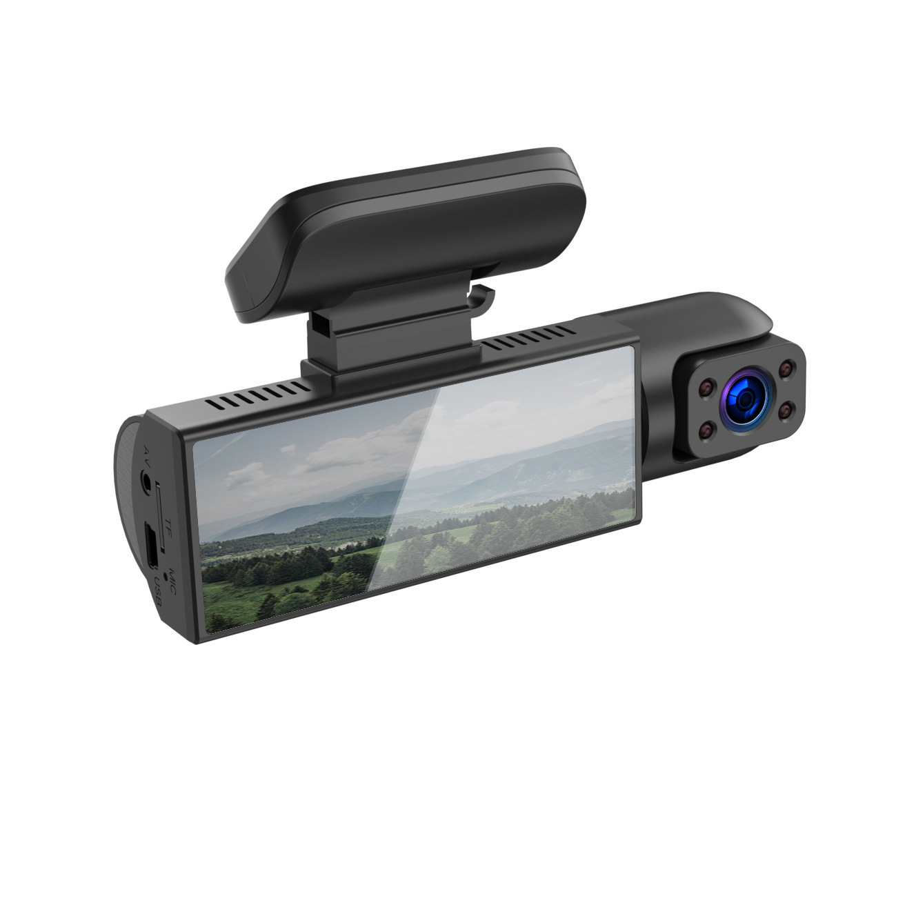 国境を越えた新型IPS1296P hdスクリーン夜視金属車車内ダブルレンズwifim 8ドライブレコーダ