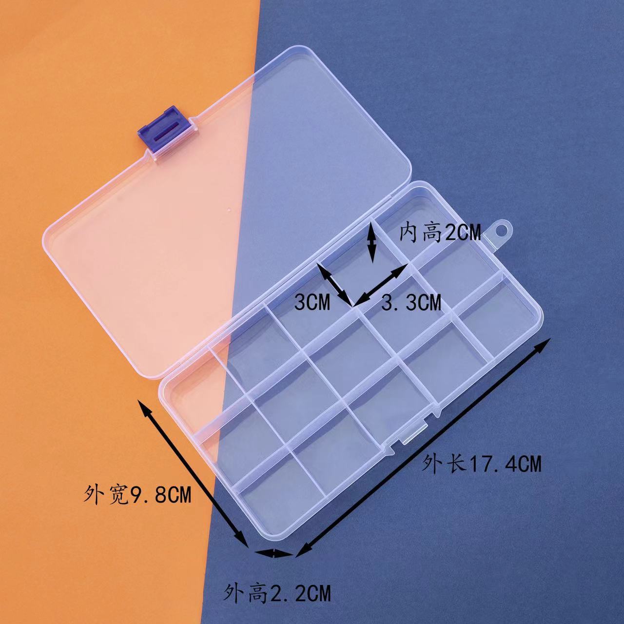 Accesorios DIY piezas de joyería cuentas transparentes caja de almacenamiento pendientes caja de almacenamiento joyería caja de acabado caja desmontable