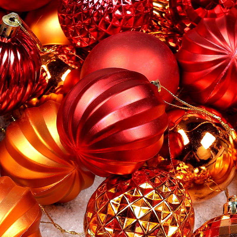 Ventas transfronterizas calientes de 6cm barril galvanizado pintado bola de Navidad bola de plástico set de Navidad árbol de Navidad decoración colgante image 4