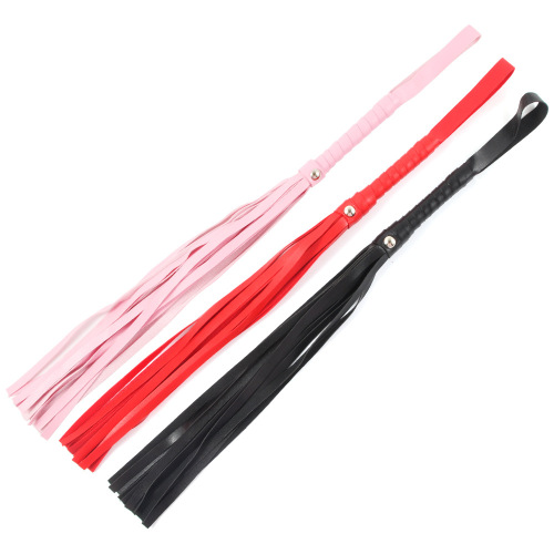 Adult products black small leather whip female sex toy female training leather whip sm torture tool spanking whip