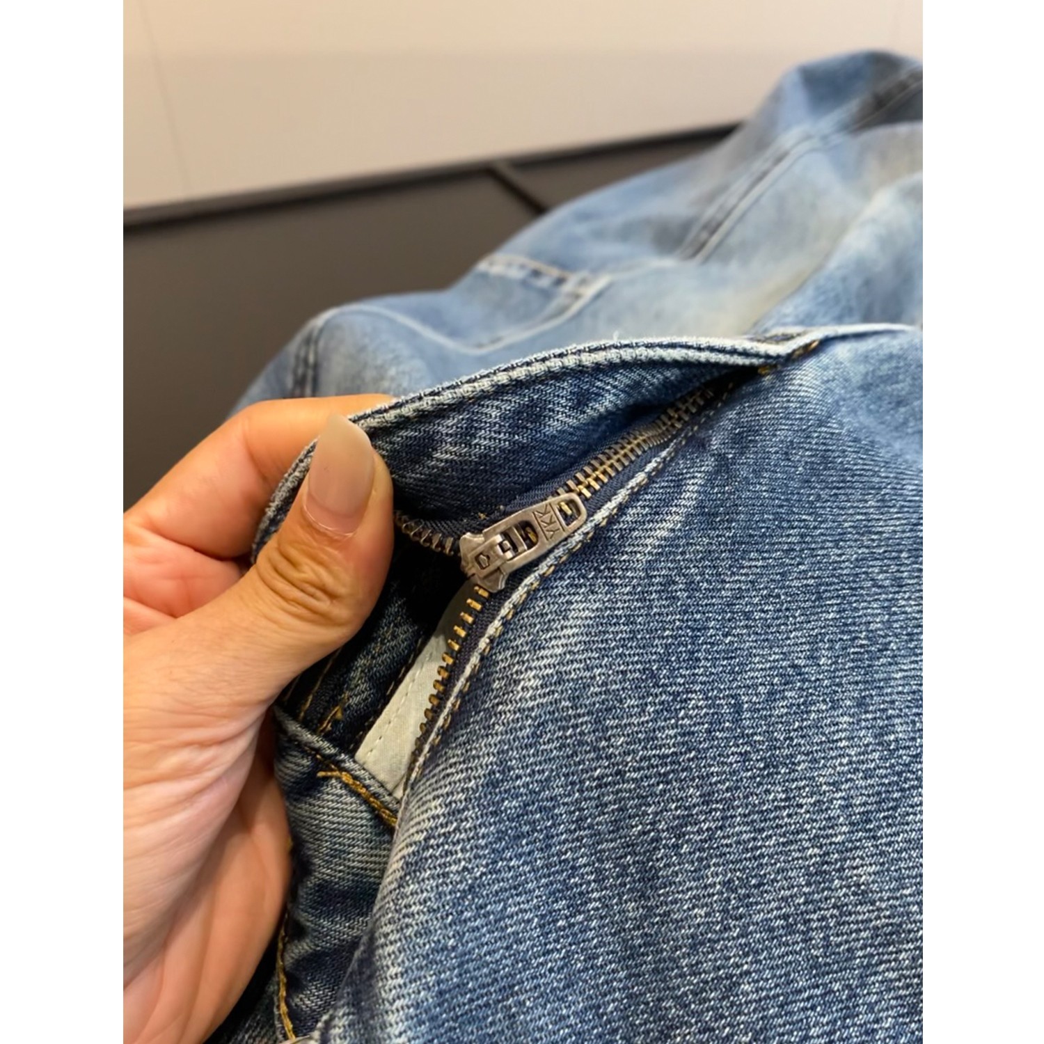 높은 허리 레트로 오래 씻은 낫 바지 넓은 다리 청바지 여성의 가을 슬리밍 코쿤 데님 캐주얼 바지