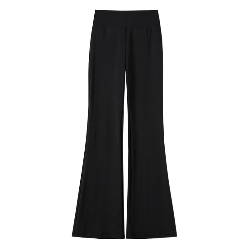 Zhao Lusi mismo estilo de cintura alta pantalones de tiburón flaco desgaste exterior de las mujeres delgada de yoga adelgazamiento Delgado pierna ancha pantalones acampanados