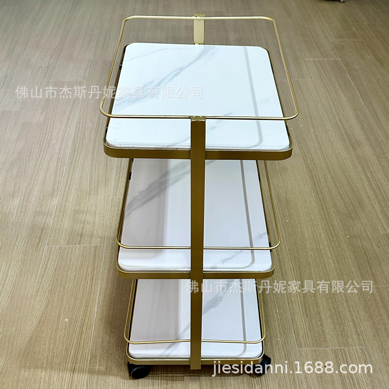 Estante de almacenamiento multicapa de piso de carro pequeño móvil para almacenar hardware de acabado y almacenamiento de paneles de mármol con ruedas