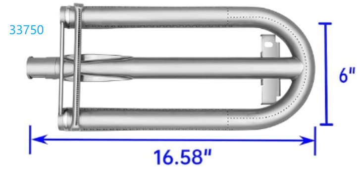 Fábrica transfronteriza suministra directamente el nuevo acero inoxidable 304 en forma de U quemador de codo de rejilla de fuego en forma de estufa accesorios de estufa image 8