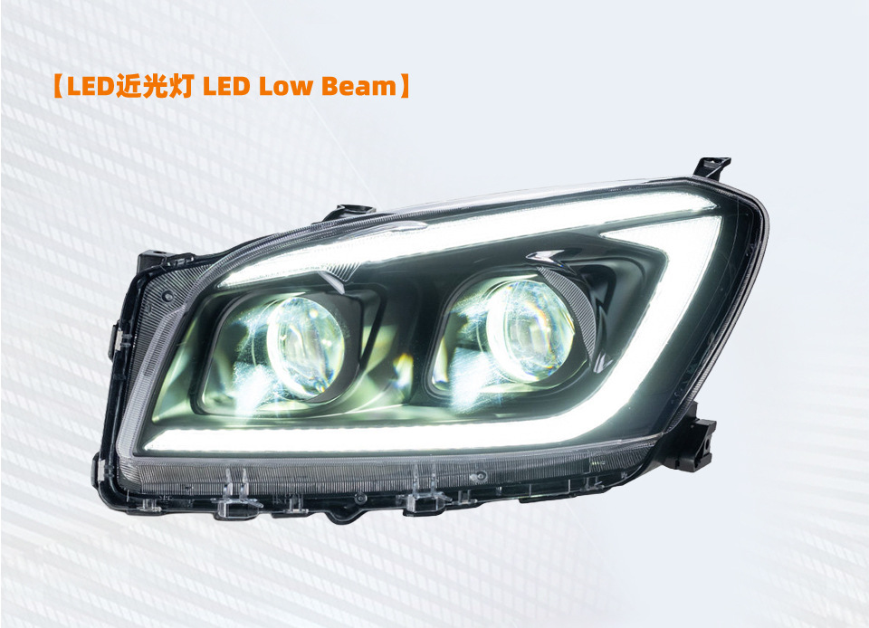 Compatible with Toyota RAV4 headlight assembly 09-12 models, Rongfang LED modified lights, dual lens car daytime running lights and turn signals