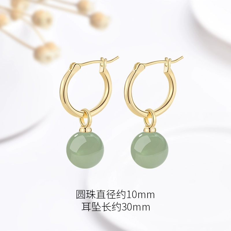 Серьги из нефрита, зелёный изумрудный яшмовый, оптом, «Холодное сердце», ледяное имитация, серебро 925