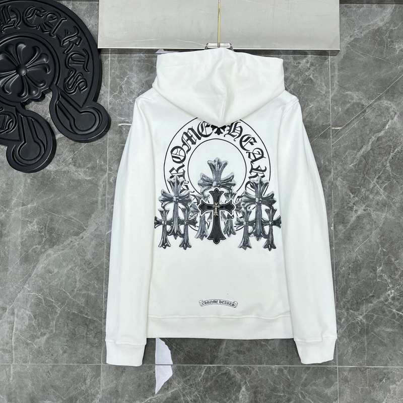 Chrome Heart Hoodie 克罗伈十字架连帽卫衣跨境宽松男女拉链帽衫|undefined