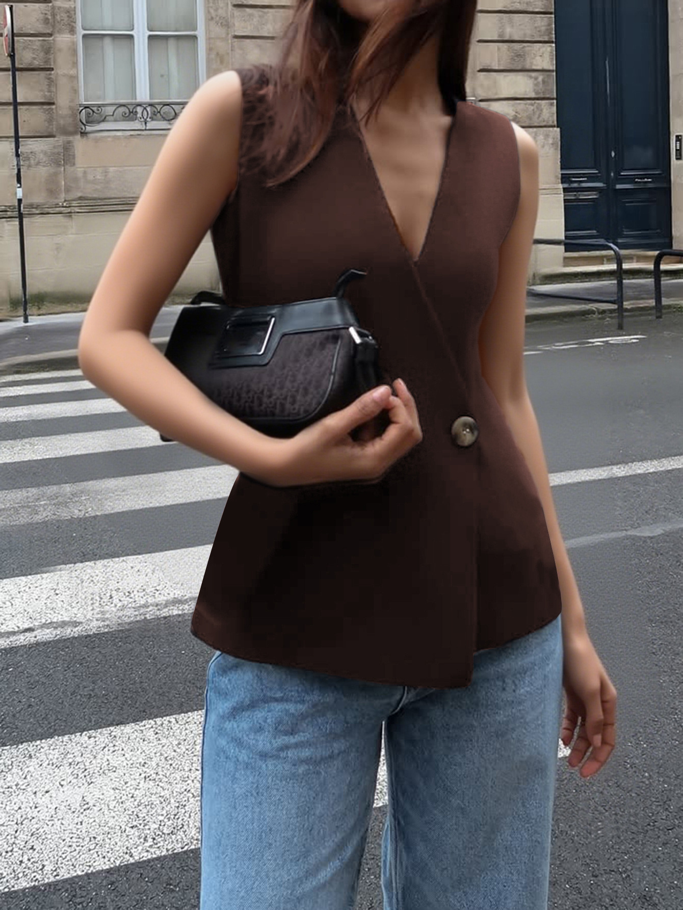 Kaikuo transfronterizo de moda europea y americana elegante chaleco de lana 2026 nueva mujer Amazon