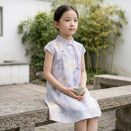 女童洋气夏季薄款无袖连衣裙女宝宝2026新款公主裙子小女孩夏装潮