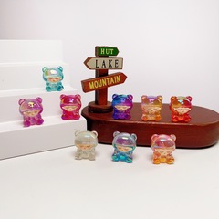 2 色発光グミベア雲夢かわいい電気メッキグラデーション人形ブラインドボックス diy デスクトップかわいい小さな装飾品