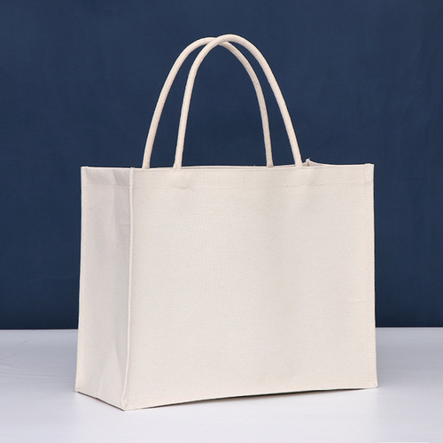 Factory supply universal jute bag, coated hand-held cotton and linen bag, single shoulder hand-held DIY linen bag printed logo 