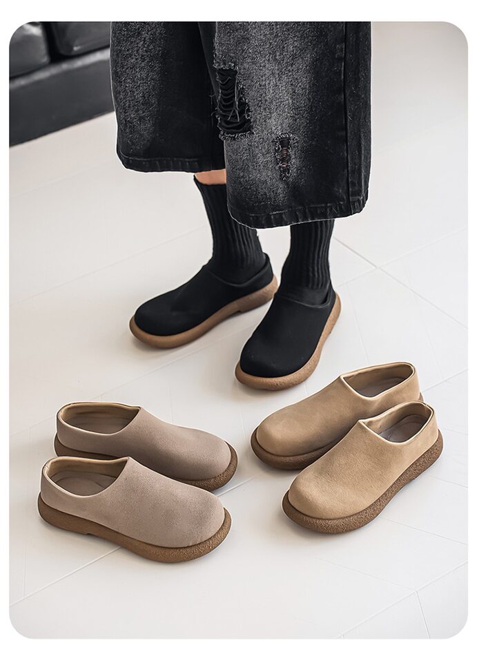 Dép sandal nam bít mũi da PU đế dày chống trượt kiểu lười xỏ chân — Màu nâu, màu be, màu đen chi tiết 26