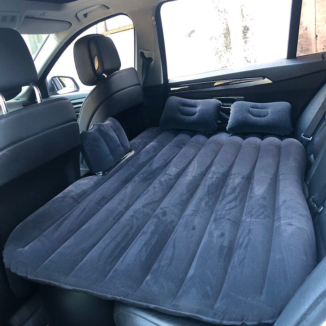 Transfronterizos cama inflable de automóviles asiento trasero flocado cama de cojín de aire universal confortable plegable cama de campamento al por mayor