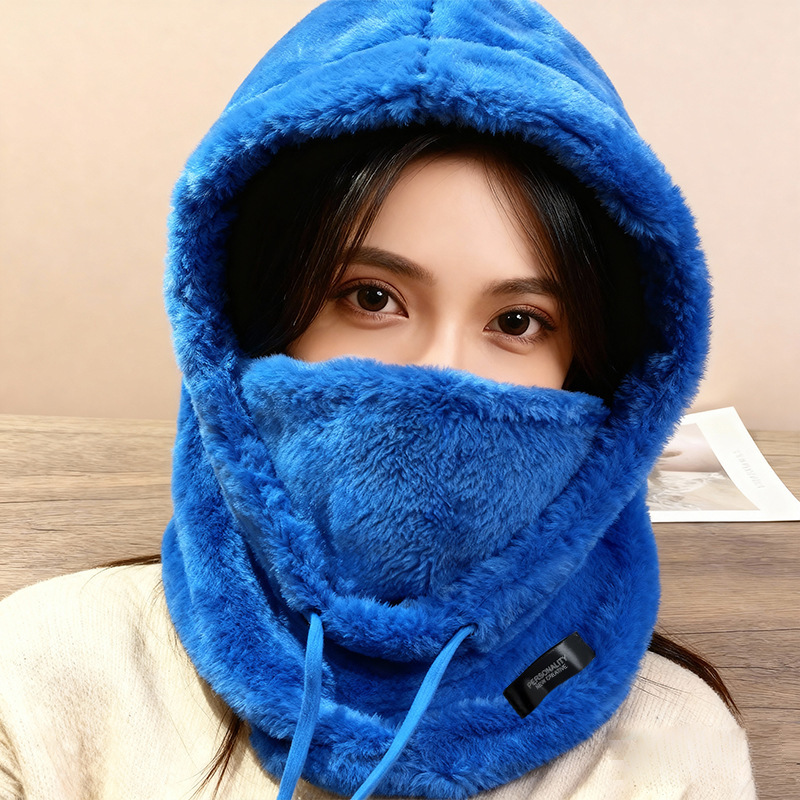 防风保暖冬天套头帽女骑行加绒脖套围脖女帽子围巾一体套头帽男士|undefined