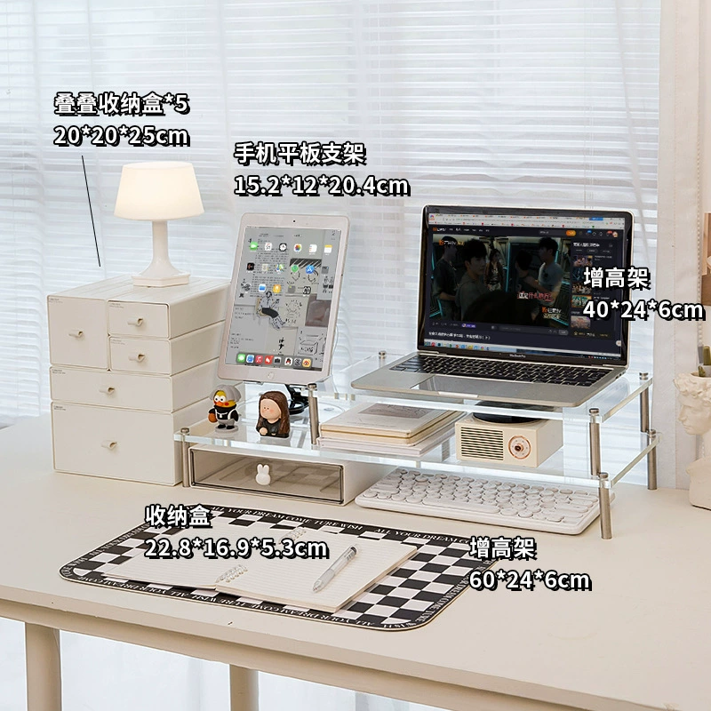Acrylic laptop, tubing, storage system, LCD display