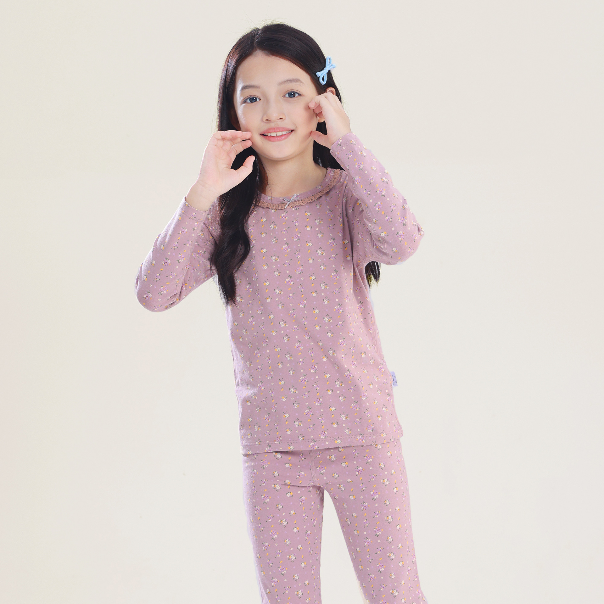 25 otoño y invierno nuevos niños chaqueta de otoño pantalones set Laica delgada ropa interior para niños niñas sin hueso ropa interior set