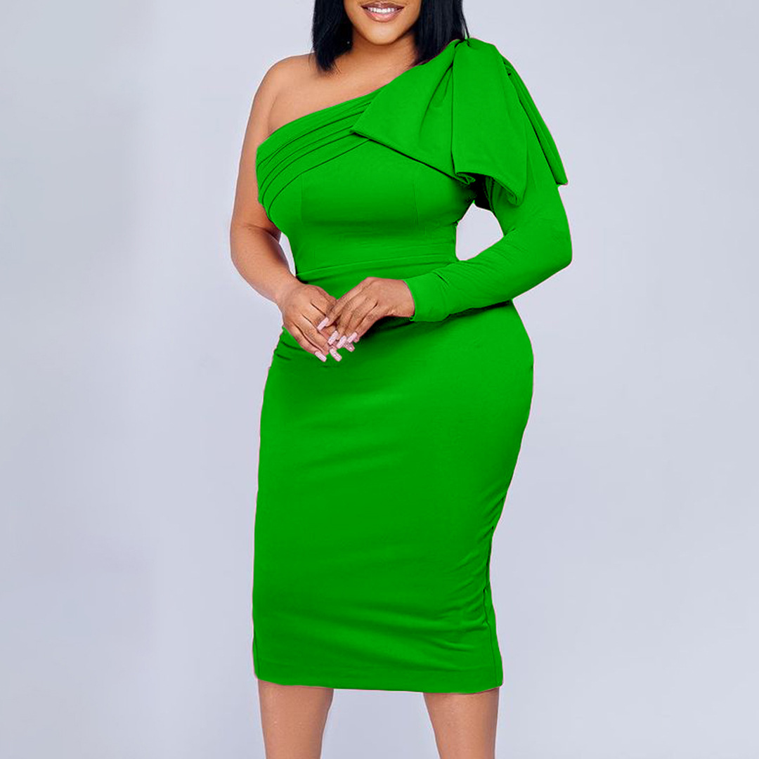 solid color fashionable sexy dress
