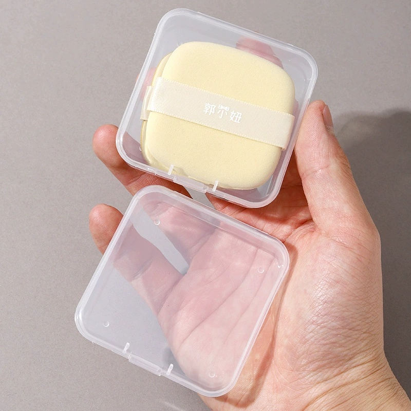 Ящик для хранения слоеного сливочного порошка Пустая коробка Пылезащитный портативный ящик для хранения слоеного порошка на воздушной подушке Ювелирные аксессуары Маленькая квадратная коробка из полипропилена