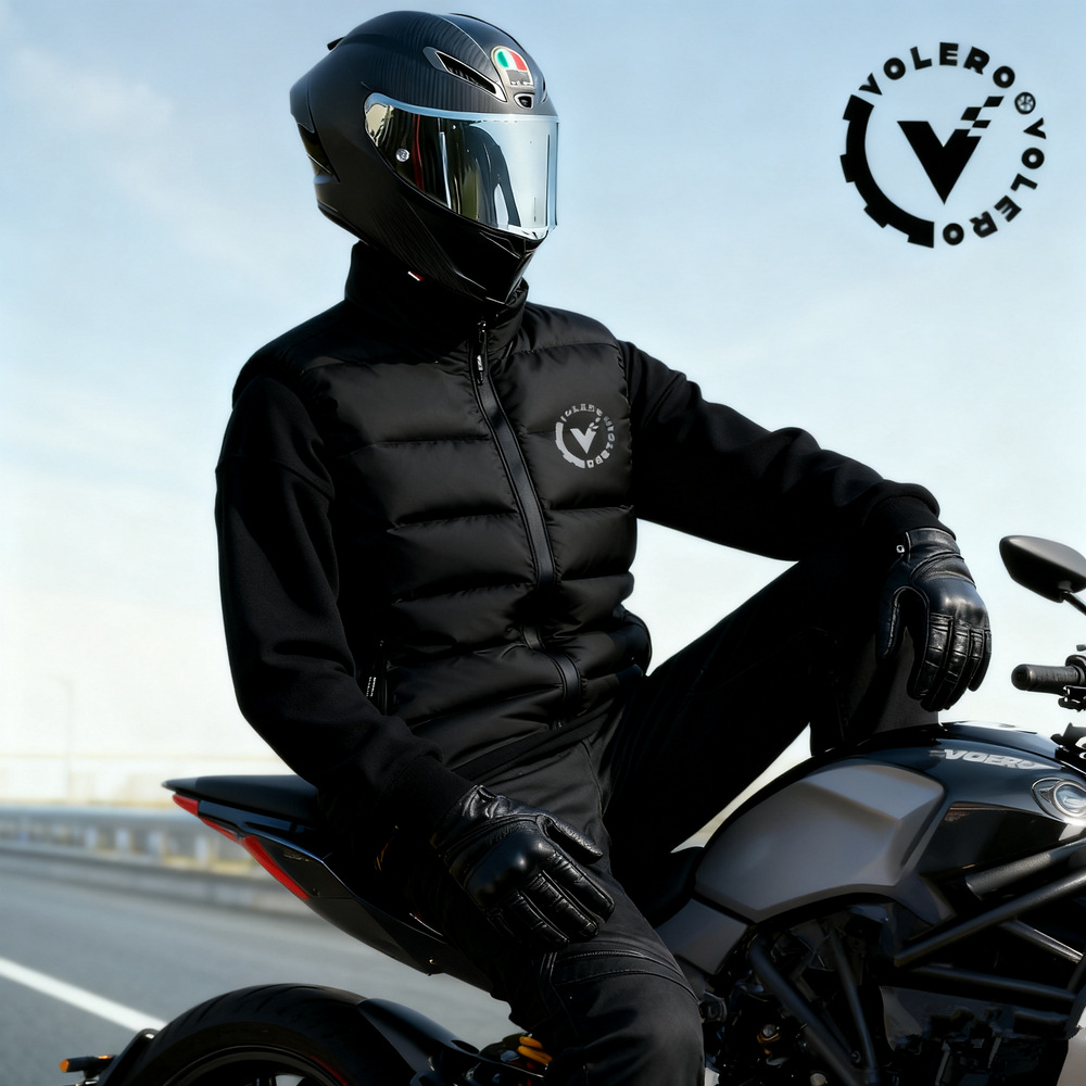VOLERO motocicleta invierno ropa de ciclismo impermeable con camisa gruesa a prueba de viento locomotora anti-caída chaleco de asalto para hombres y mujeres