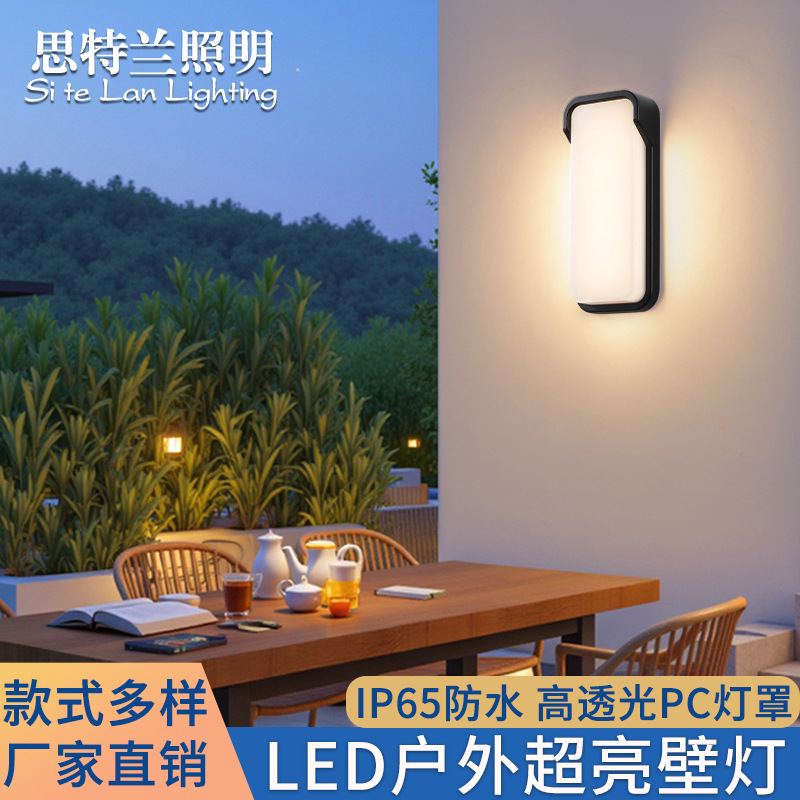 Outdoor Waterproof Led Wall Light, Simple Wall Lamp, Wall Corridor Stairway Garden Light, Super Bright Balcony Led Outdoor Light