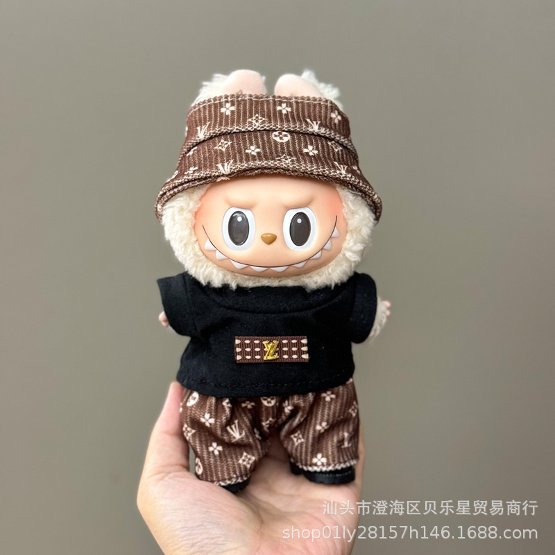 Labubu ラブブベビー服第一世代と第二世代 17 センチメートルビニール人形ペンダントぬいぐるみ服スーツスカート|undefined