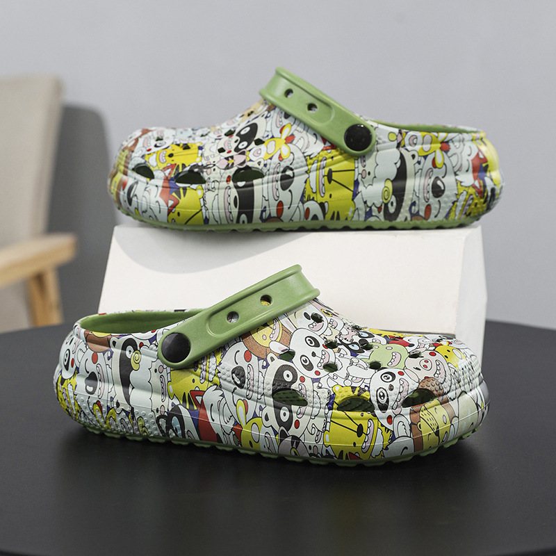 Zapatillas para niños, dibujos animados de verano, ligero, pisando mierda, zapatos con agujeros para niños y niñas