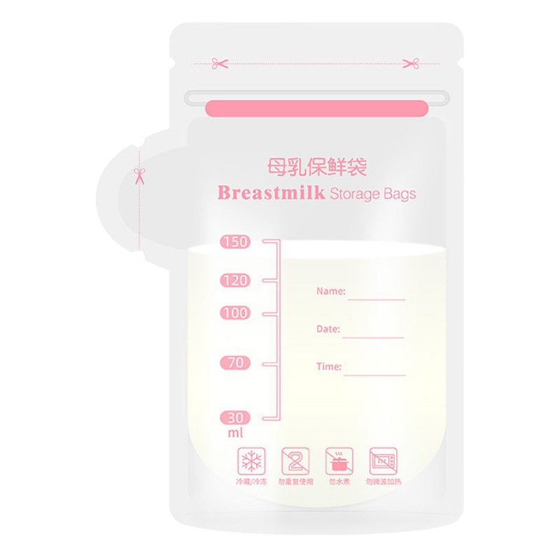 Bolsas de almacenamiento de leche Bolsas de conservación de leche materna 30 piezas Bolsas de almacenamiento de leche desechables Bolsas de almacenamiento Multicapacidad
