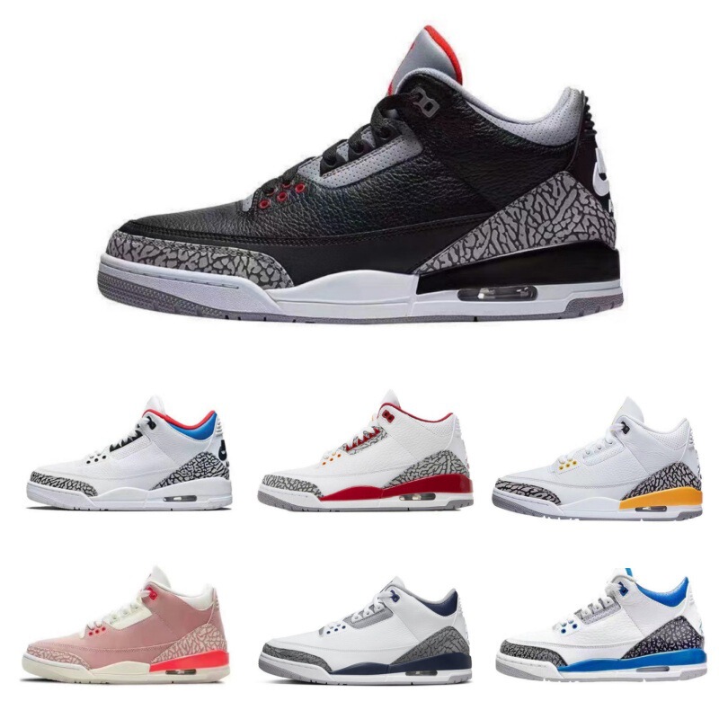 Putian Shoe Factory Cross-Border Aj3 Men's and Women's Basketball Shoes Jordan 3 Hiroshi Fujiwara White Cement Black Warrior North Carolina Blue Sneakers Putian Shoe Factory Cross-Border Aj3 Men's and Women's Basketball Shoes Jordan 3 Hiroshi Fujiwara White Cement Black Warrior North Carolina Blue Sneakers