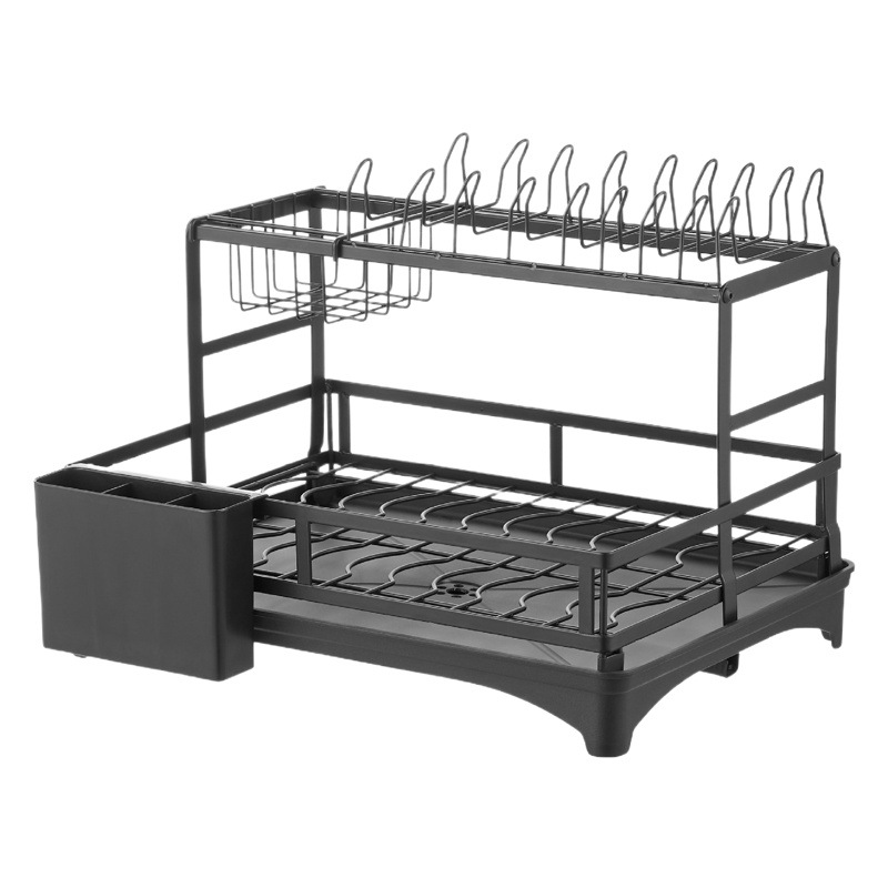 Rack de almacenamiento de la cocina del hogar multifuncional con palillos jaula fregadero Mesa plato estante de almacenamiento estante plato de drenaje
