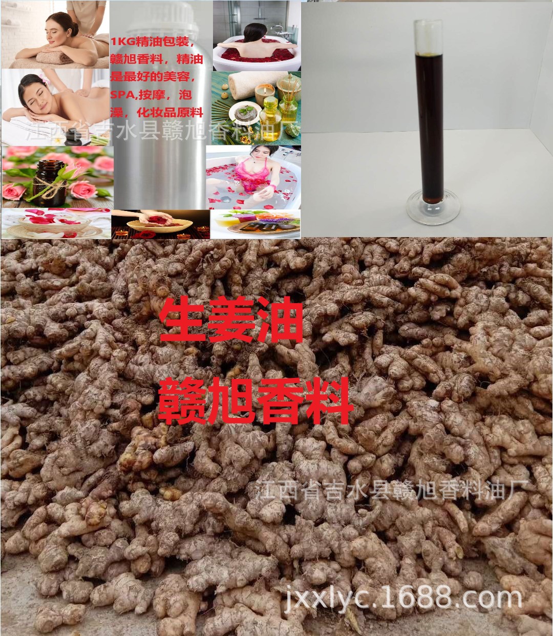 厂家批发植物蒸馏萃取按摩姜辣素原料香精香料精油生姜油香味清香