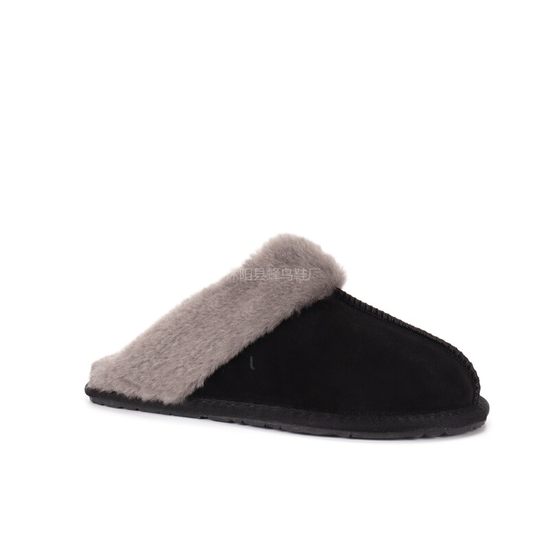 Women's Winter Slippers with Thin Soles, Snow Boots, Cotton Shoes, Outdoor Slippers with Fur