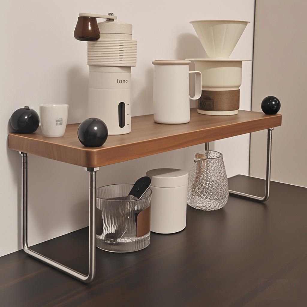 Car Storage Rack Cup Holder Coffee Cup Holder Solid Wood Desktop Cup Organizer Vintage Style Stainless Steel Cup Holder DIY