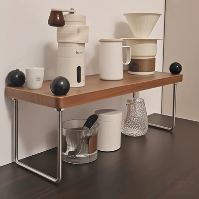 Car Storage Rack Cup Holder Coffee Cup Holder Solid Wood Desktop Cup Organizer Vintage Style Stainless Steel Cup Holder DIY