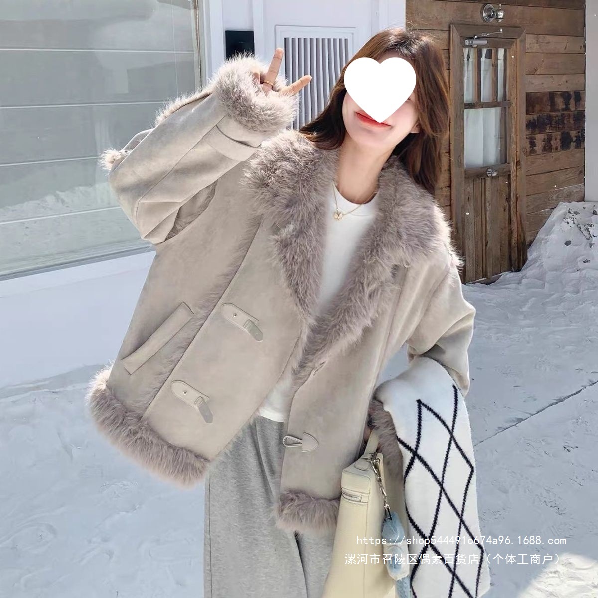 高级感皮毛一体毛毛外套女2026冬季新款加厚保暖麂皮绒仿皮草大衣